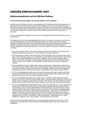 Grosser Ehrungsabend 2005