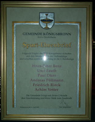 Sportehrenbrief 2005